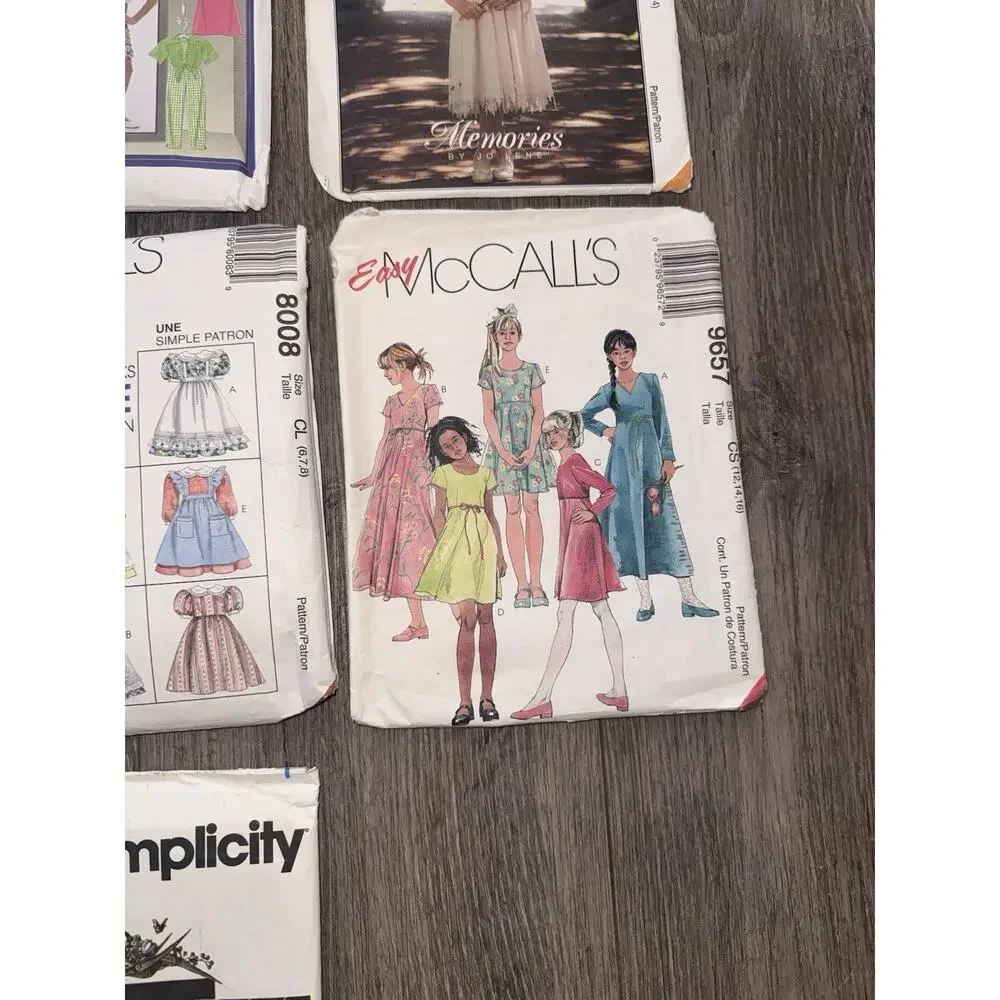 Lot of 10 Children’s Girls Dress & Formal Wear Sewing Patterns Daisy Kingdom